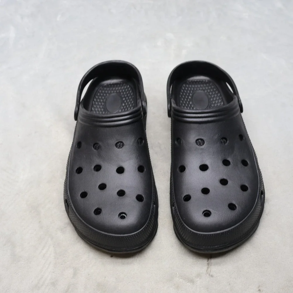 Gubarun Mens 12 Clogs Black Lightweight Slip On Comfort Slip Resistant EU46 NEW